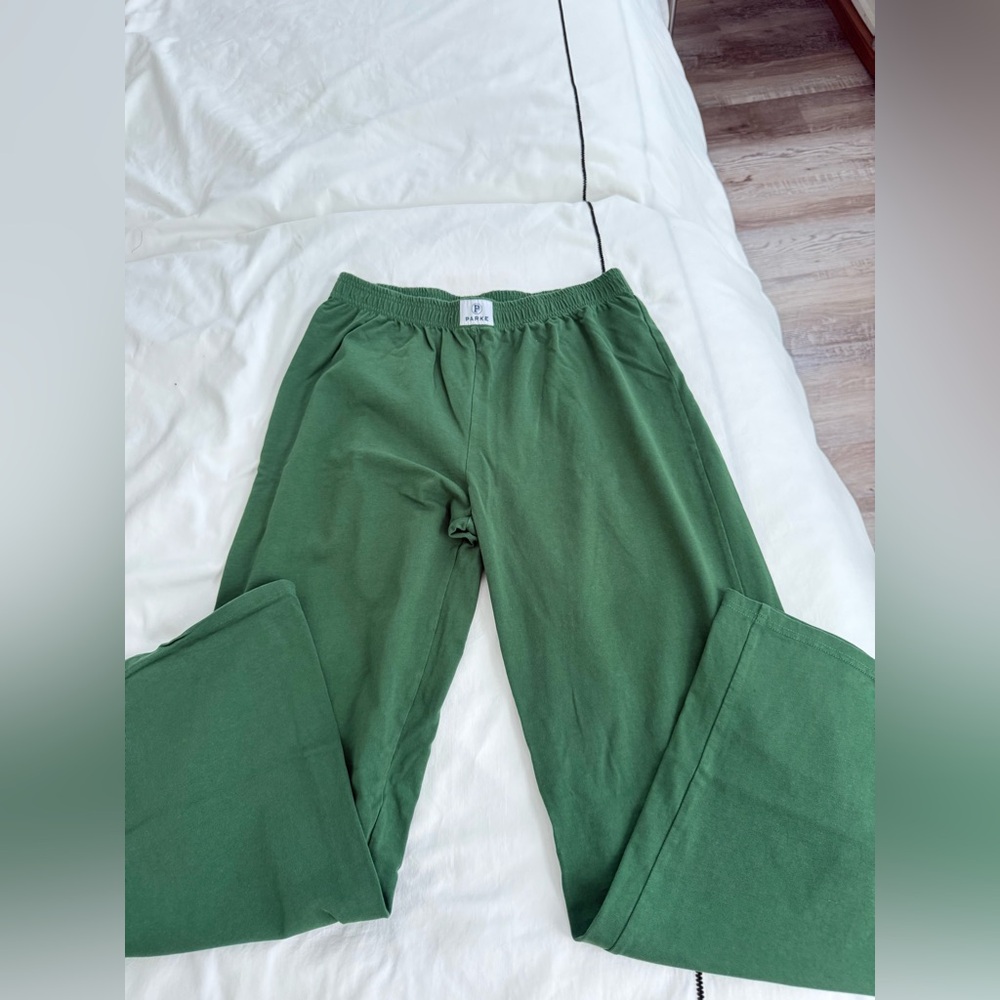 Green Wide-Leg Lounge Pants